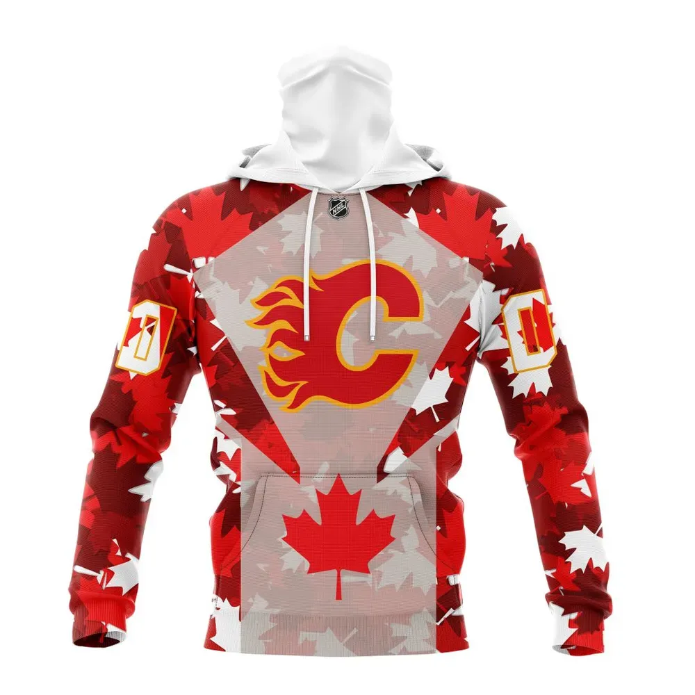 Calgary Flames | Special Concept For Canada Day St2201 Mask Hoodie