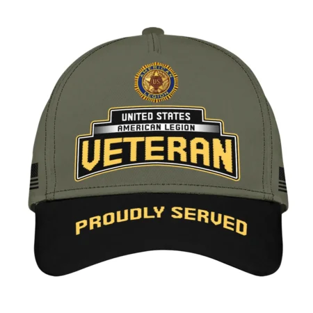 Proudly Served American Legion Veteran Baseball Cap All Over Print BLVTR11924BAL