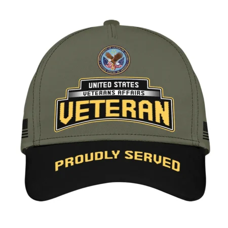 Proudly Served Veterans Affairs Veteran Baseball Cap All Over Print BLVTR11924BVA