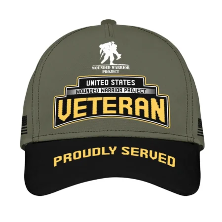 Proudly Served Wounded Warrior Project Veteran Baseball Cap All Over Print BLVTR11924BWWP