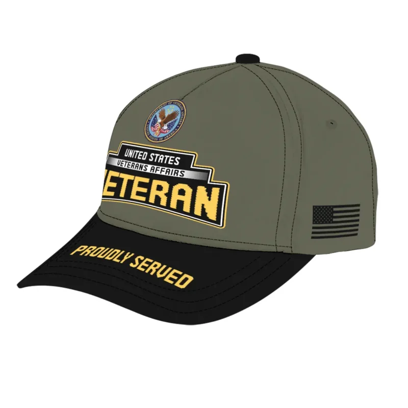 Proudly Served Veterans Affairs Veteran Baseball Cap All Over Print BLVTR11924BVA