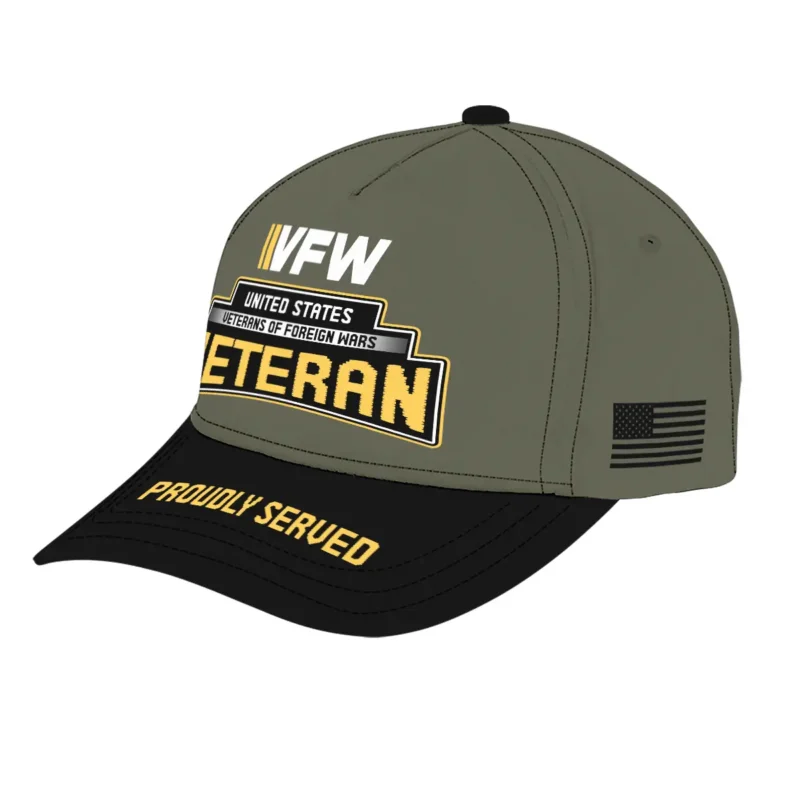 Proudly Served Veterans of Foreign Wars Veteran Baseball Cap All Over Print BLVTR11924BVFW