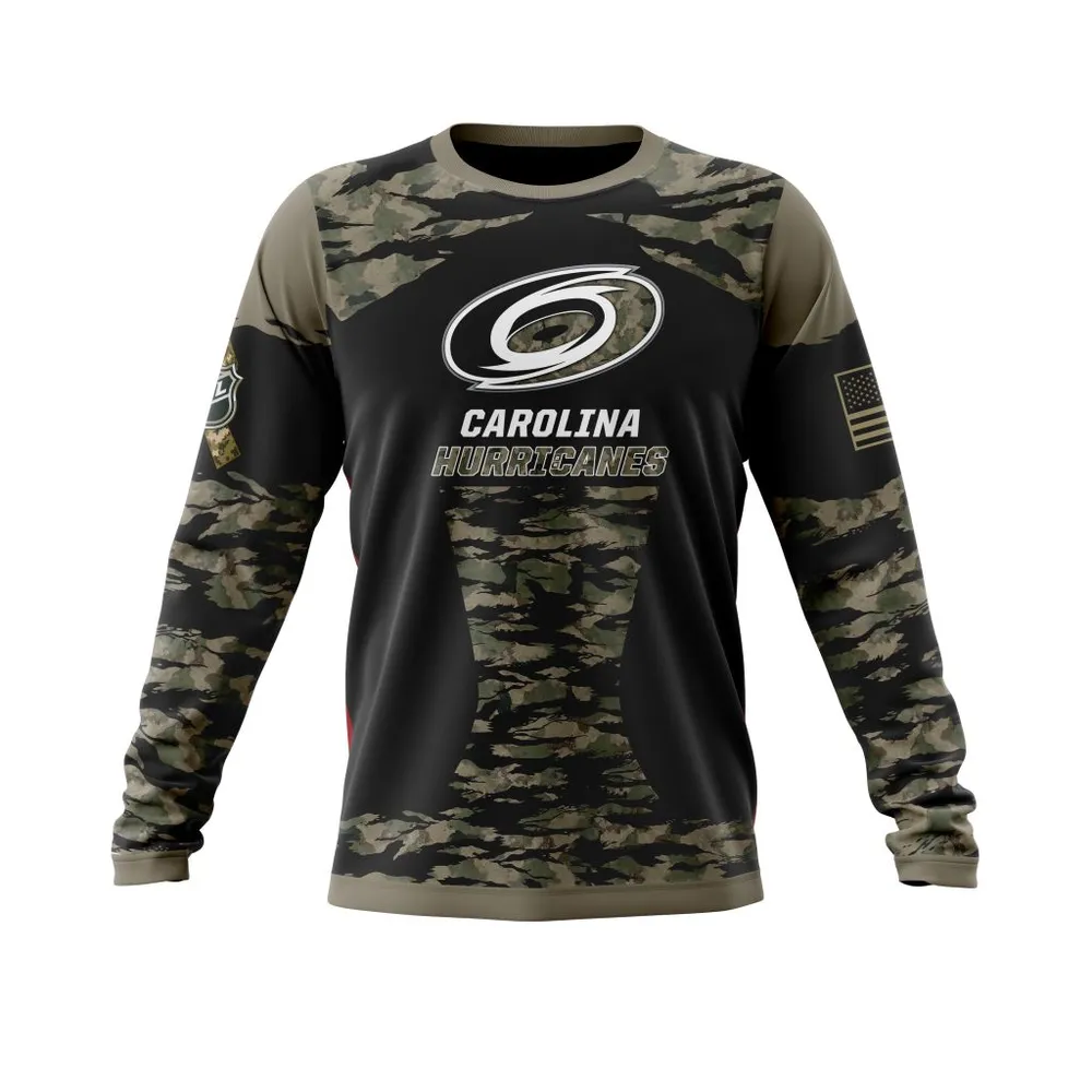 Carolina Hurricanes | Honors Veterans And Military Members Long Sleeved Sweatshirt 