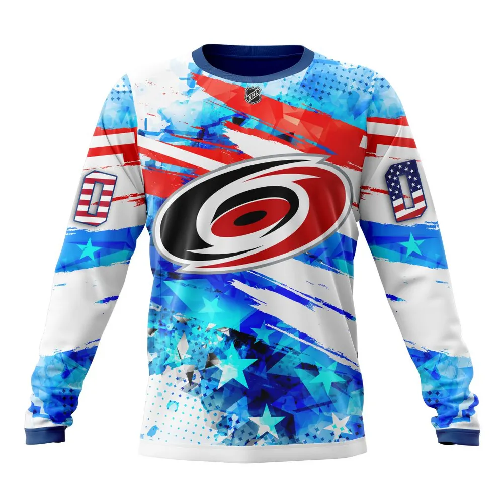 Carolina Hurricanes | Special Concept For Independence Day St2201 Long Sleeved Sweatshirt 