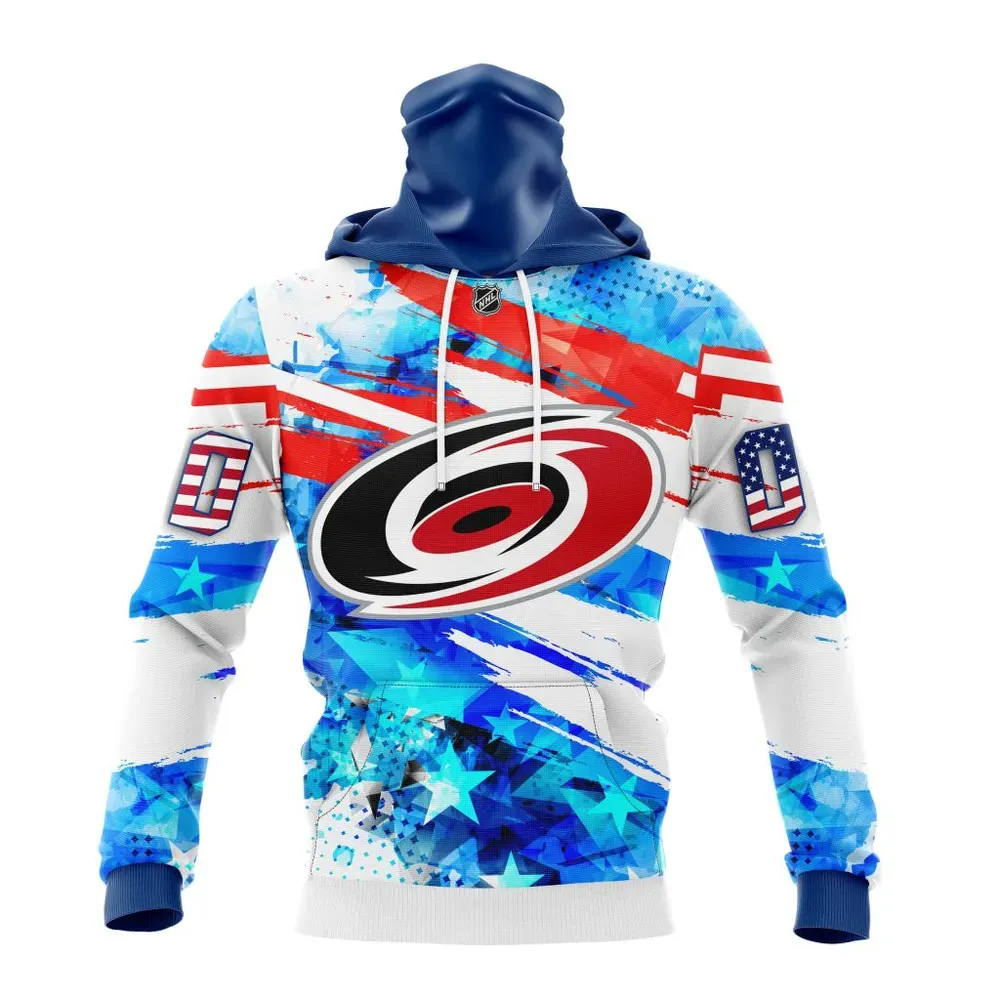 Carolina Hurricanes | Special Concept For Independence Day St2201 Mask Hoodie