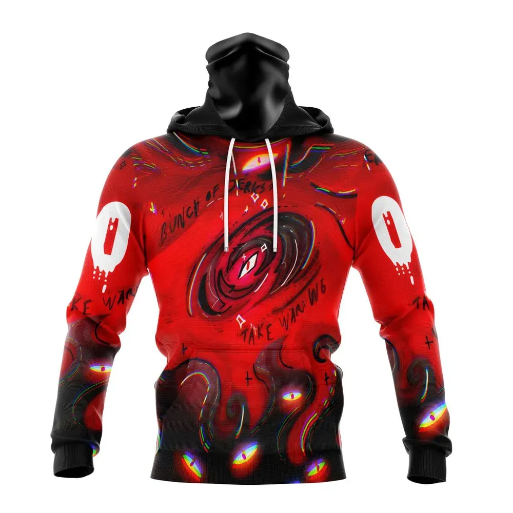 Carolina Hurricanes | Specialized Jersey For Halloween Night Mask Hoodie