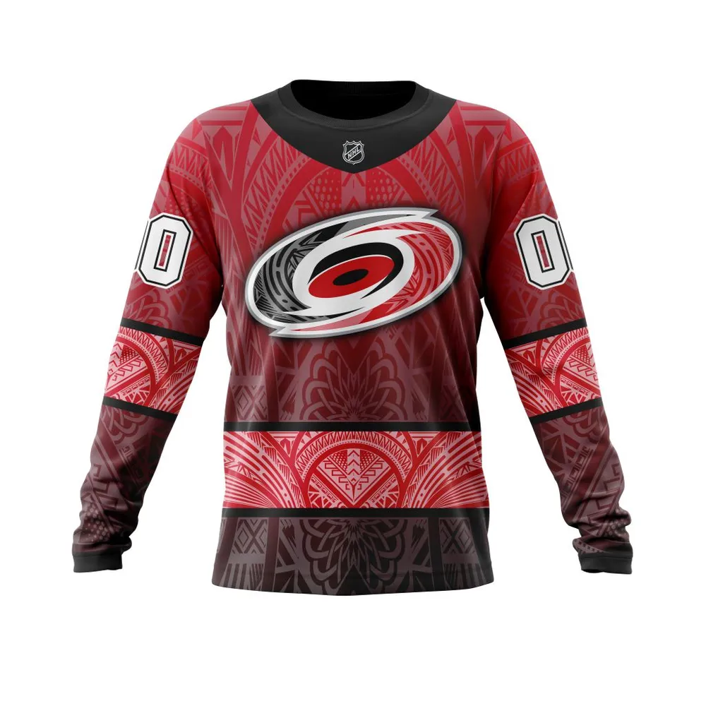 Carolina Hurricanes | Specialized Native With Samoa Culture V0222 Long Sleeved Sweatshirt 