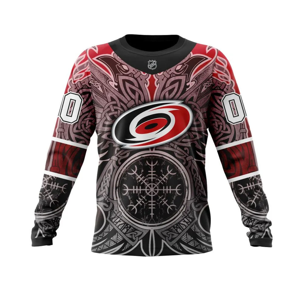 Carolina Hurricanes | Specialized Norse Viking Symbols St2201 Long Sleeved Sweatshirt 