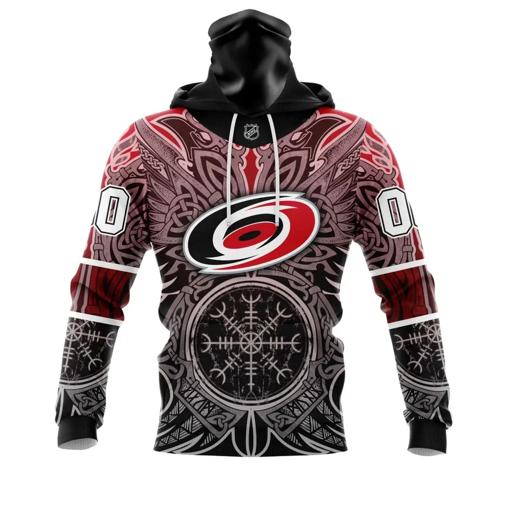 Carolina Hurricanes | Specialized Norse Viking Symbols St2201 Mask Hoodie