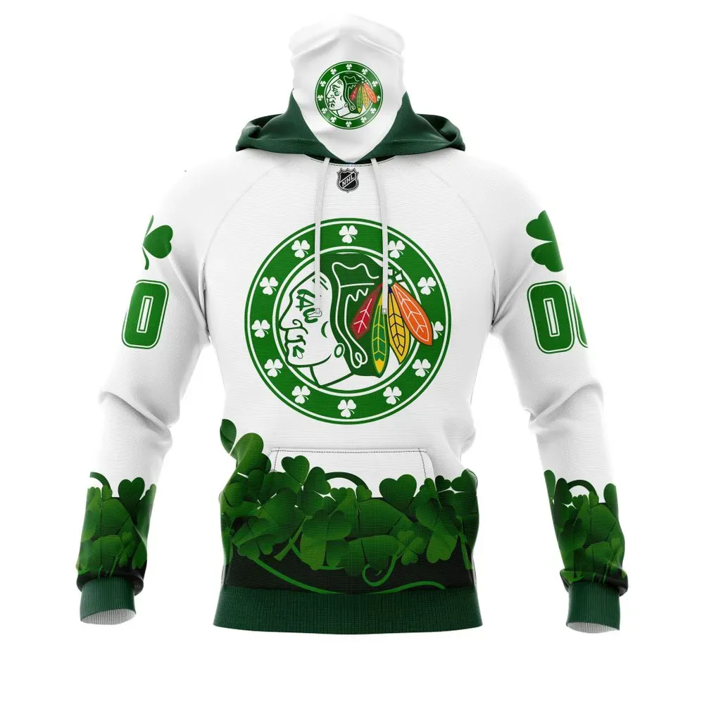 Chicago Blackhawks | Happy St.Patrick Days Jersey V0522 Mask Hoodie