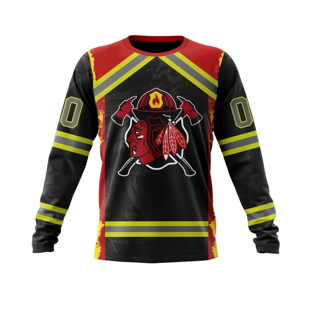 Chicago Blackhawks | Honnor Firefighter V0322 Long Sleeved Sweatshirt 