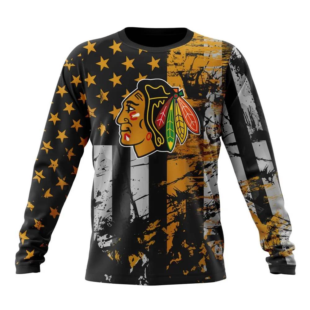 Chicago Blackhawks | Specialized Jersey For America Long Sleeved Sweatshirt 