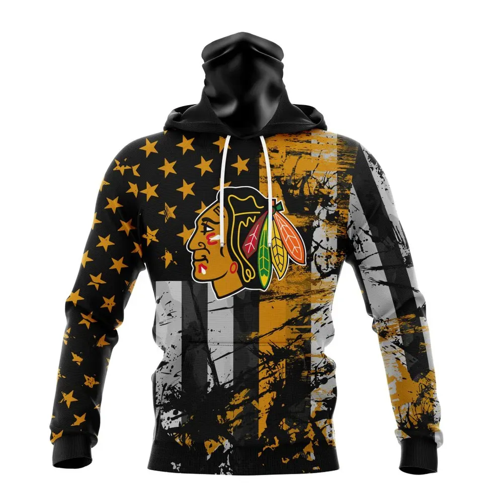 Chicago Blackhawks | Specialized Jersey For America Mask Hoodie