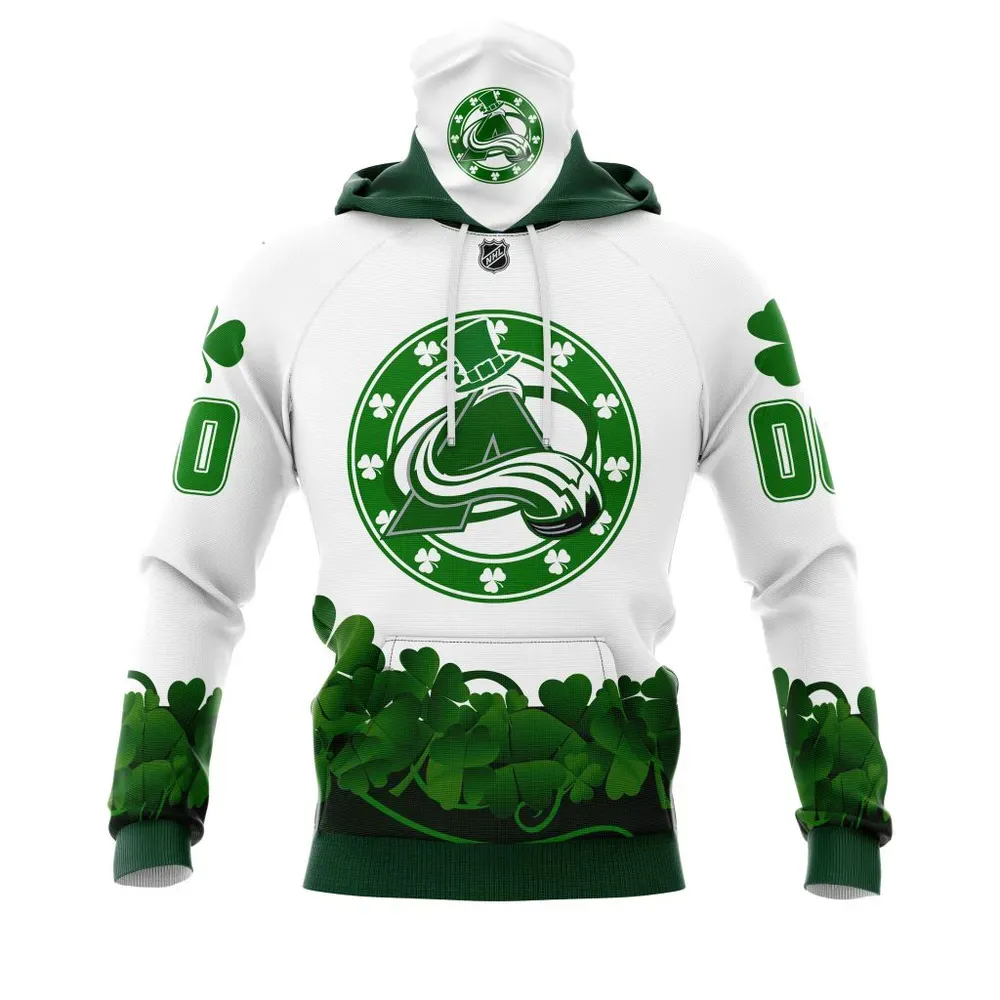 Colorado Avalanche | Happy St.Patrick Days Jersey V0522 Mask Hoodie