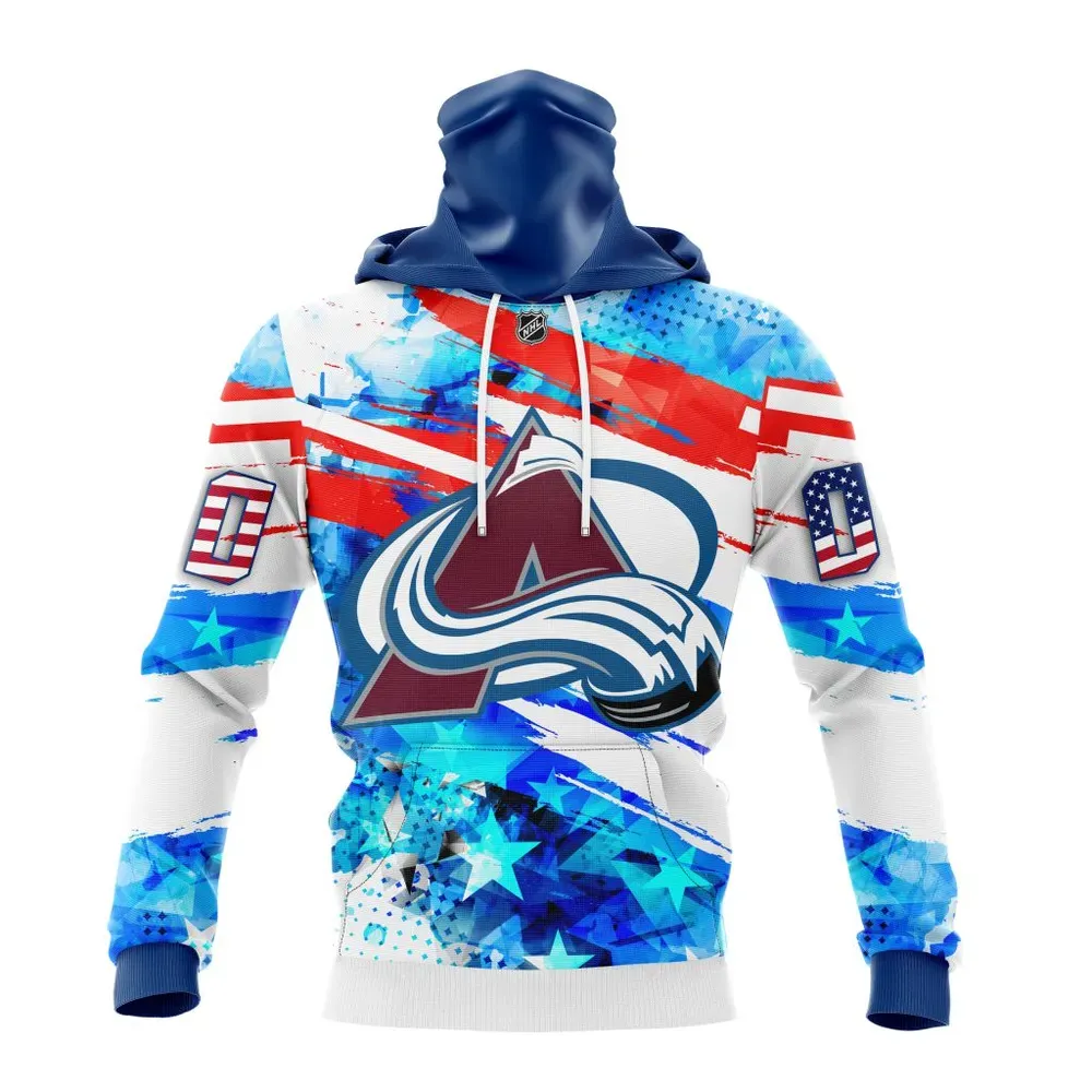 Colorado Avalanche | Special Concept For Independence Day St2201 Mask Hoodie