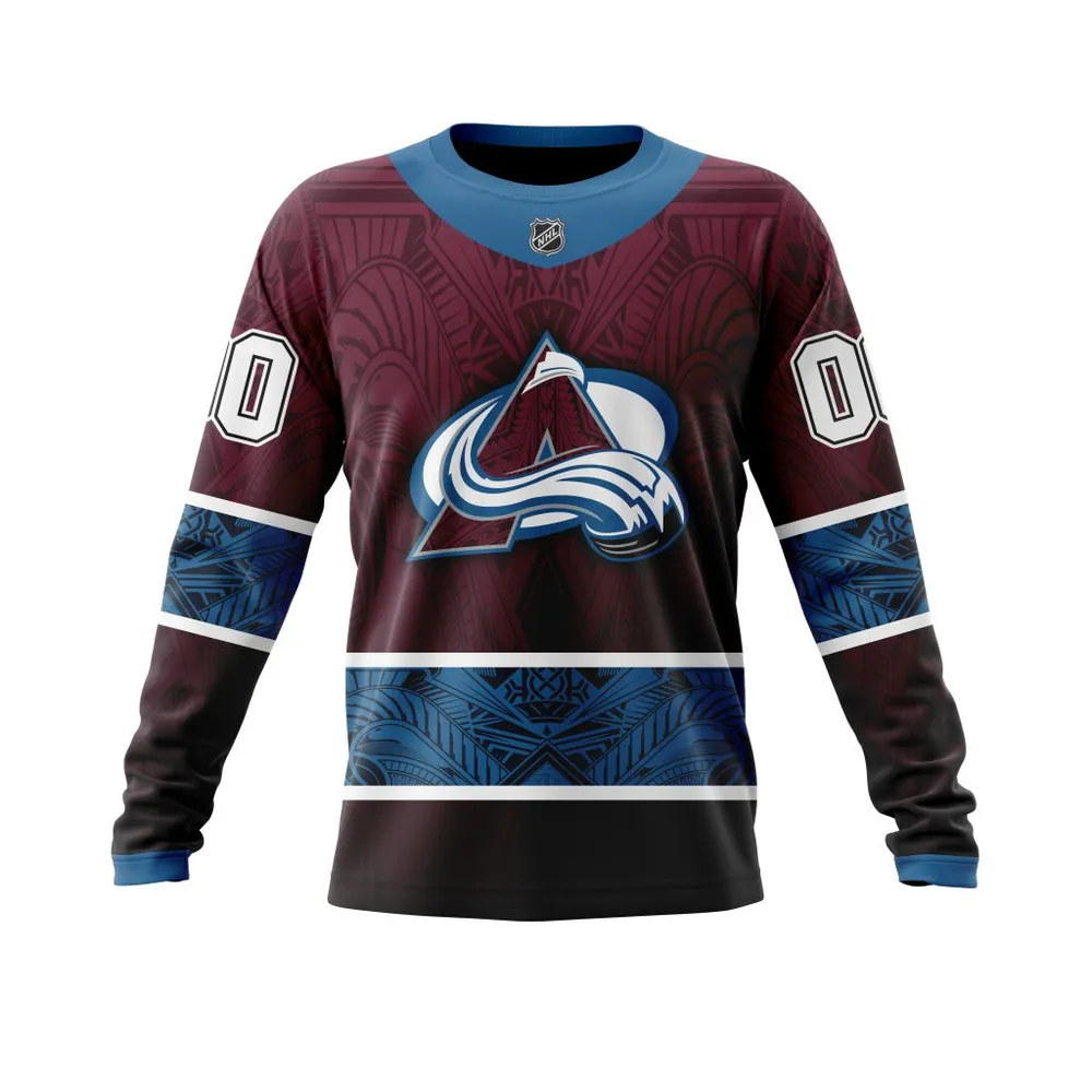 Colorado Avalanche | Specialized Native With Samoa Culture V0222 Long Sleeved Sweatshirt 