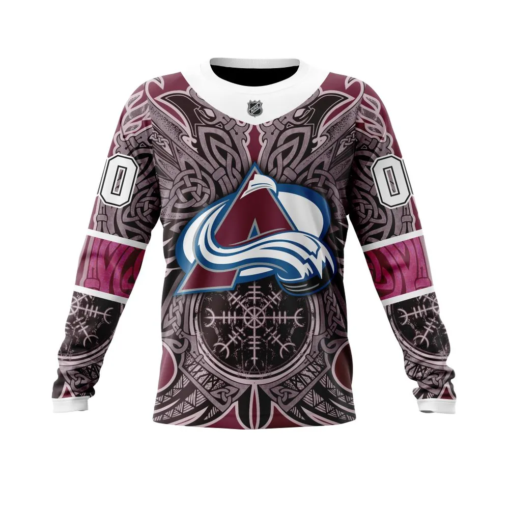 Colorado Avalanche | Specialized Norse Viking Symbols St2201 Long Sleeved Sweatshirt 