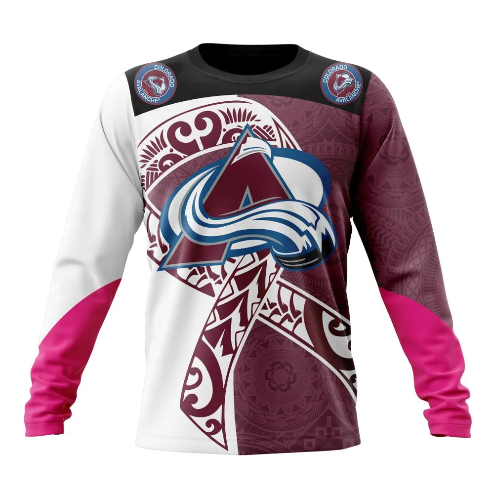 Colorado Avalanche | Specialized Samoa Fights Cancer Jersey Long Sleeved Sweatshirt 