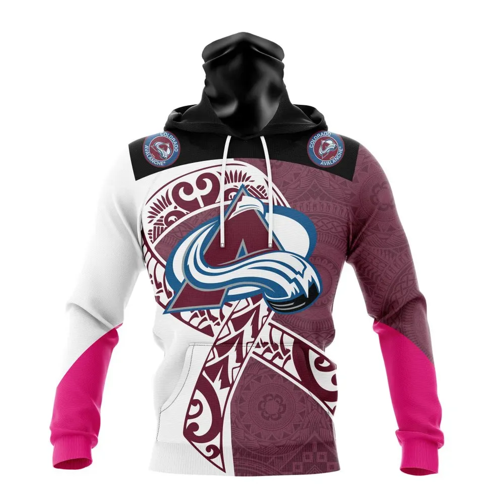 Colorado Avalanche | Specialized Samoa Fights Cancer Jersey Mask Hoodie