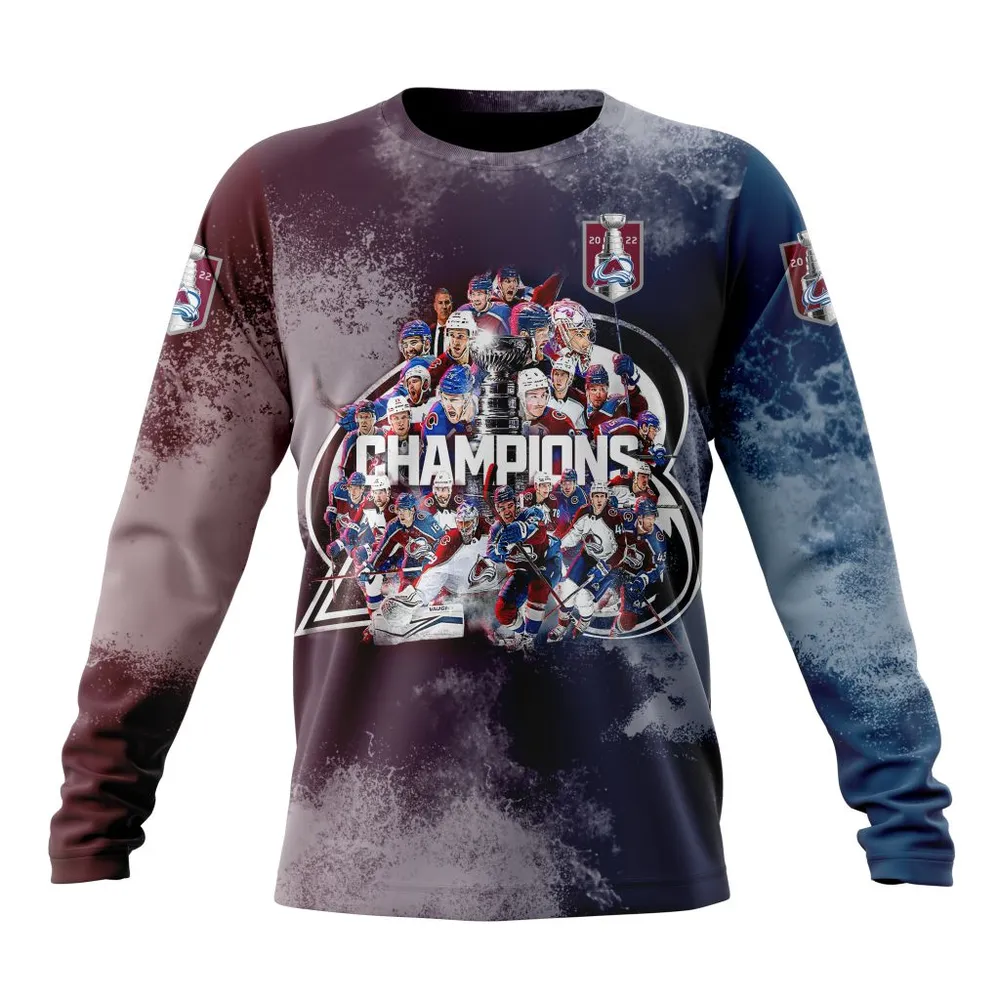 Colorado Avalanche Stanley Cup Champions Long Sleeved Sweatshirt 