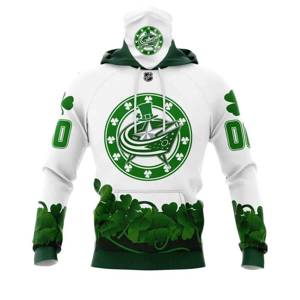 Columbus Blue Jackets | Happy St.Patrick Days Jersey V0522 Mask Hoodie