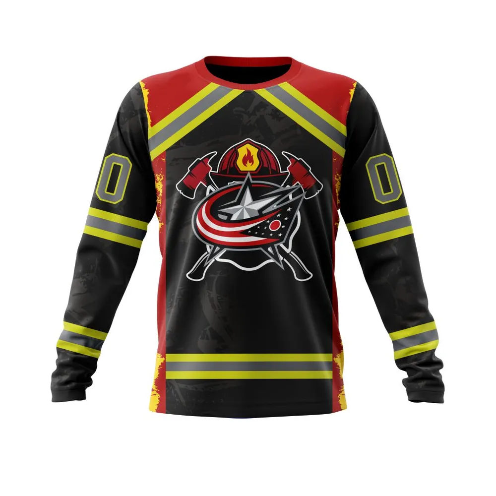 Columbus Blue Jackets | Honnor Firefighter V0322 Long Sleeved Sweatshirt 