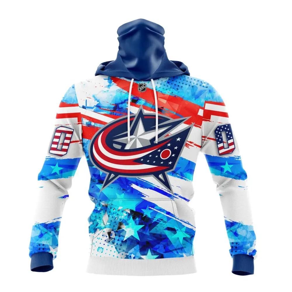 Columbus Blue Jackets | Special Concept For Independence Day St2201 Mask Hoodie