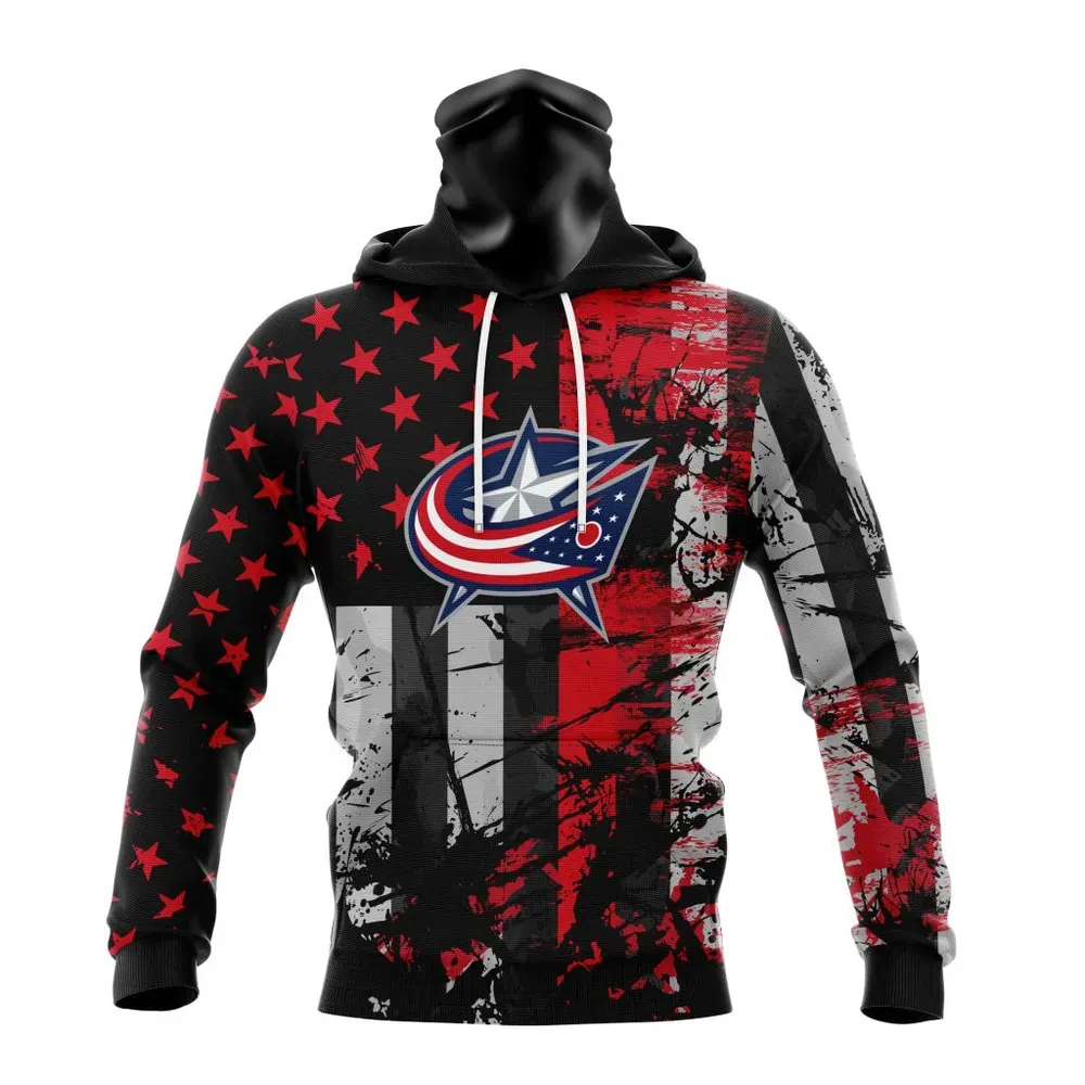 Columbus Blue Jackets | Specialized Jersey For America Mask Hoodie