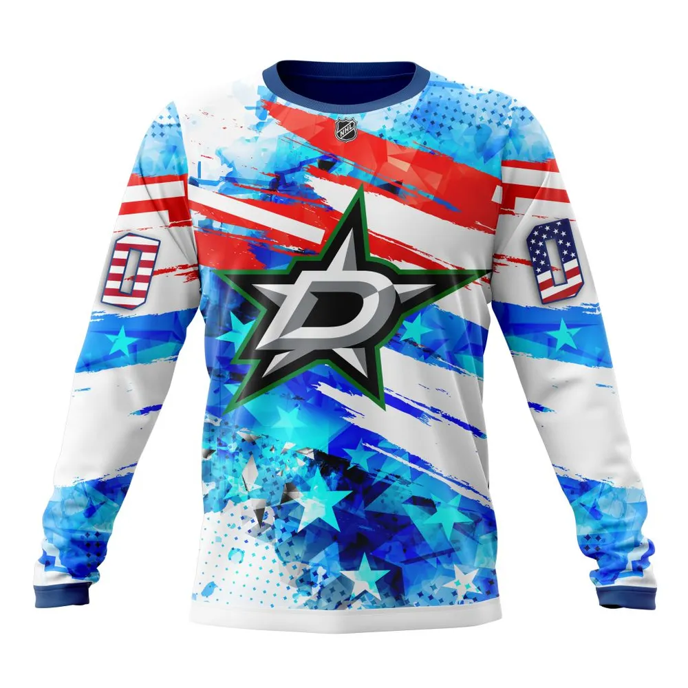 Dallas Stars | Special Concept For Independence Day St2201 Long Sleeved Sweatshirt 