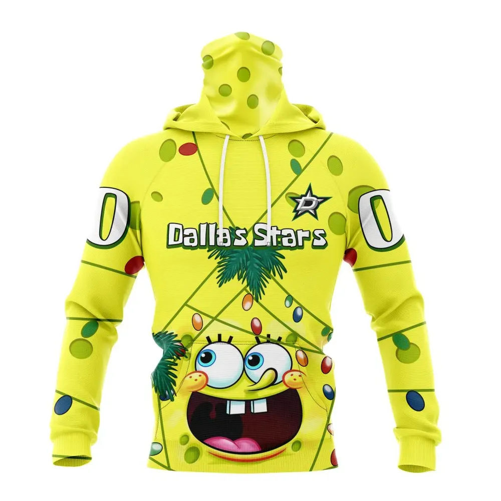 Dallas Stars | Specialized Jersey With Spongebob V0122 Mask Hoodie