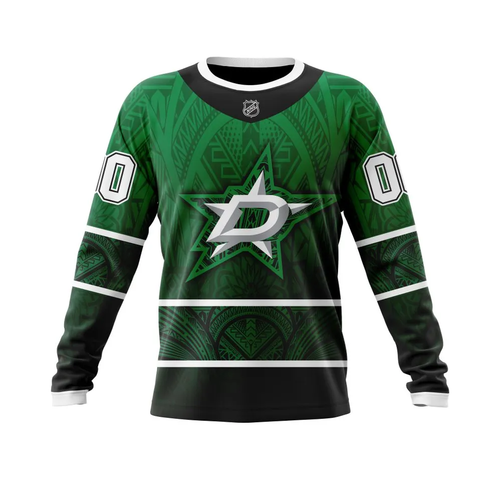 Dallas Stars | Specialized Native With Samoa Culture V0222 Long Sleeved Sweatshirt 