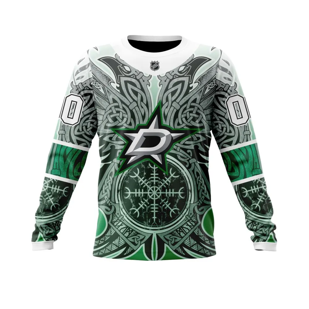 Dallas Stars | Specialized Norse Viking Symbols St2201 Long Sleeved Sweatshirt 