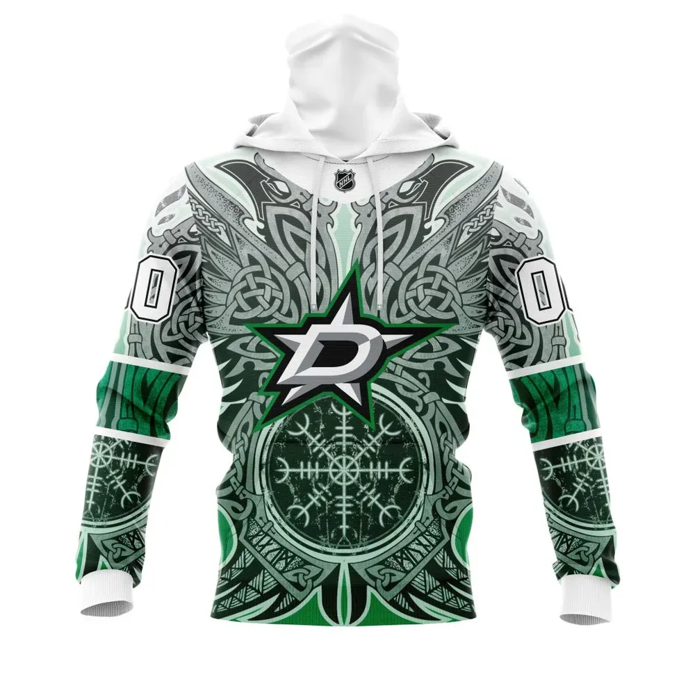 Dallas Stars | Specialized Norse Viking Symbols St2201 Mask Hoodie