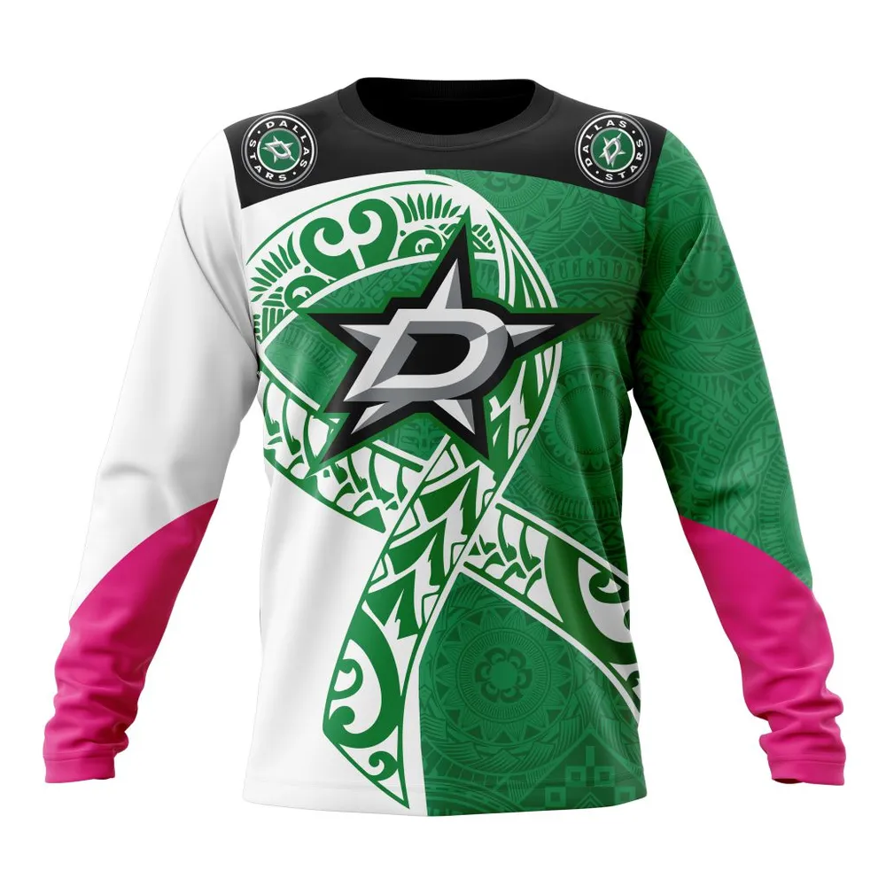 Dallas Stars | Specialized Samoa Fights Cancer Jersey Long Sleeved Sweatshirt 