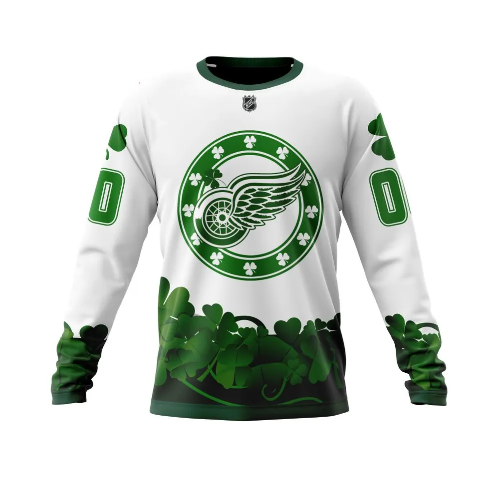 Detroit Red Wings | Happy St.Patrick Days Jersey V0522 Long Sleeved Sweatshirt 