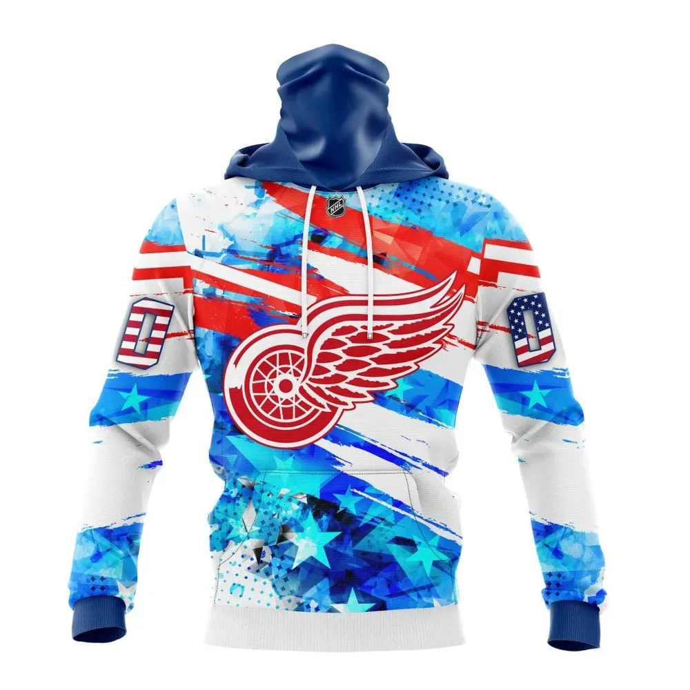 Detroit Red Wings | Special Concept For Independence Day St2201 Mask Hoodie