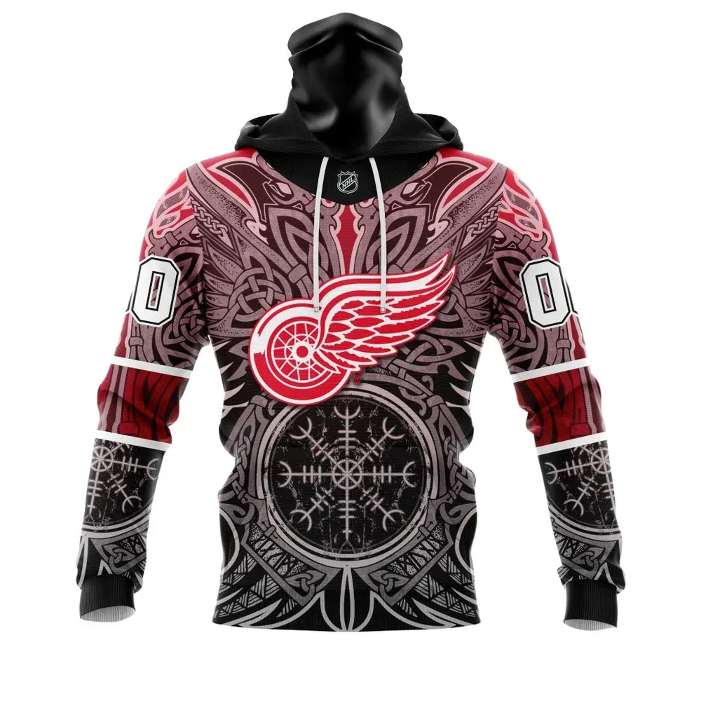 Detroit Red Wings | Specialized Norse Viking Symbols St2201 Mask Hoodie