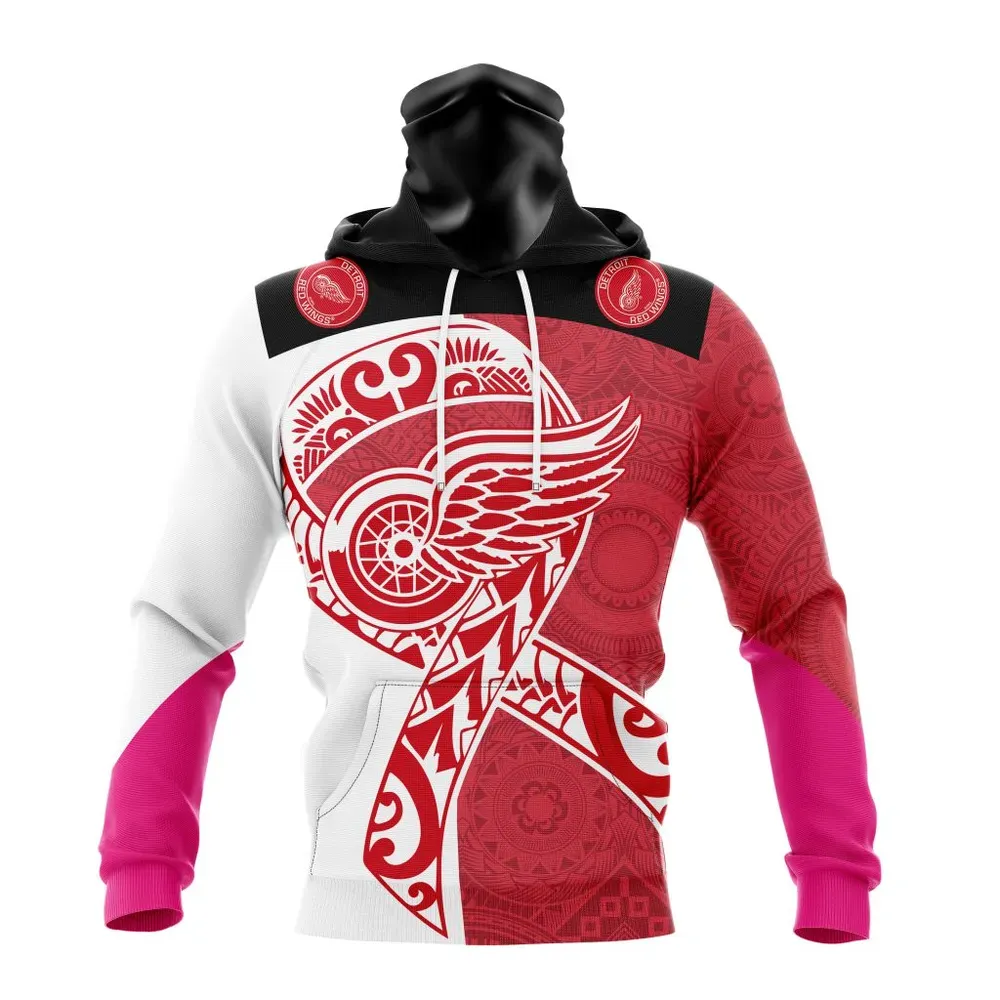 Detroit Red Wings | Specialized Samoa Fights Cancer Jersey Mask Hoodie