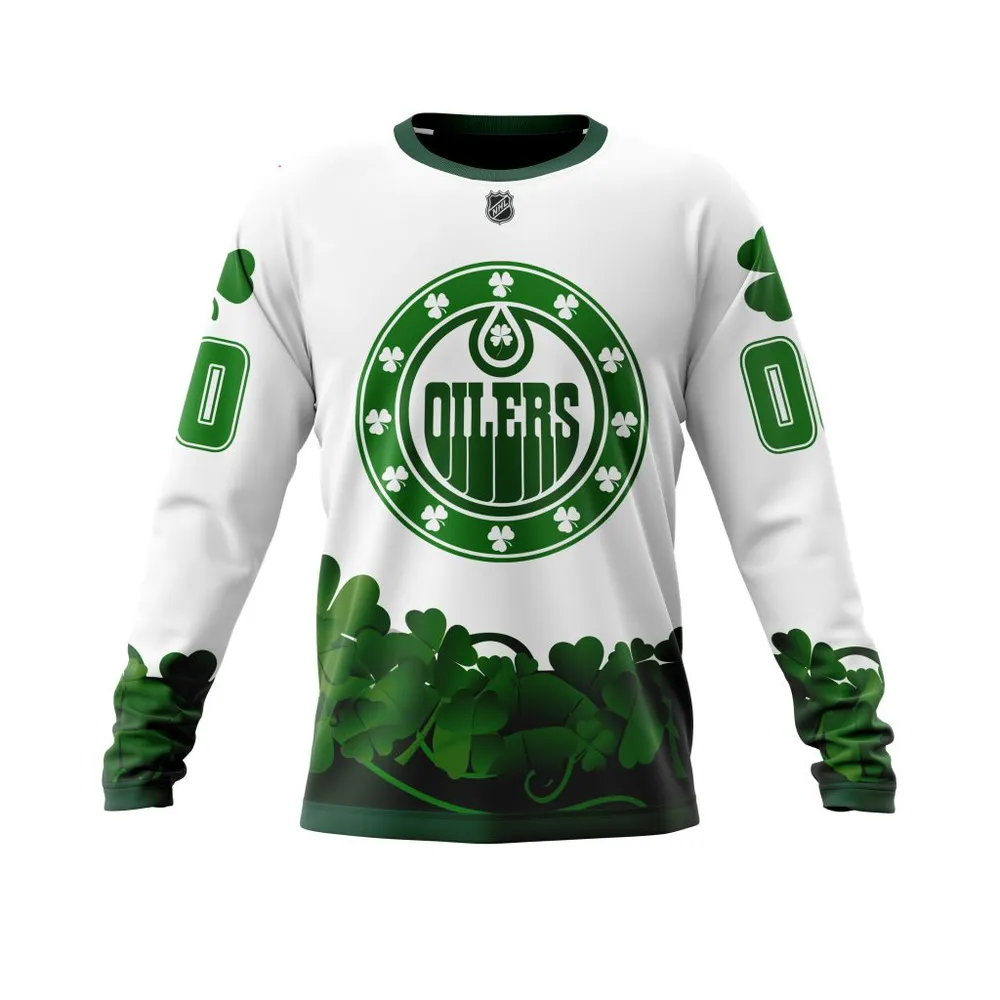 Edmonton Oilers | Happy St.Patrick Days Jersey V0522 Long Sleeved Sweatshirt 