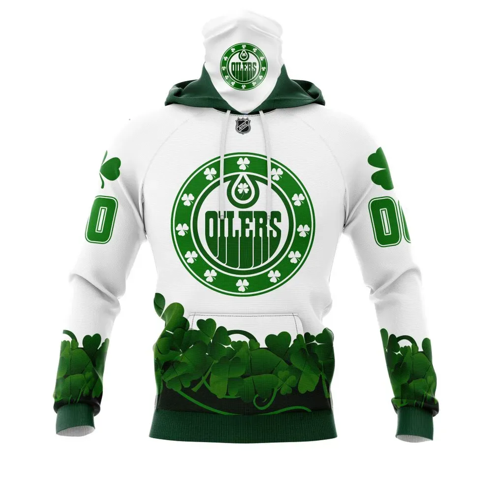 Edmonton Oilers | Happy St.Patrick Days Jersey V0522 Mask Hoodie