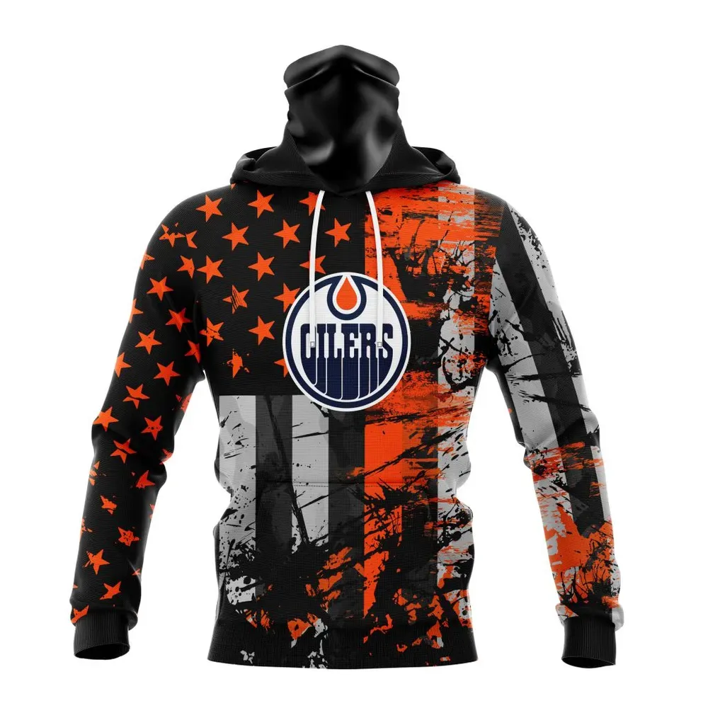 Edmonton Oilers Specialized Jersey For America Mask Hoodie