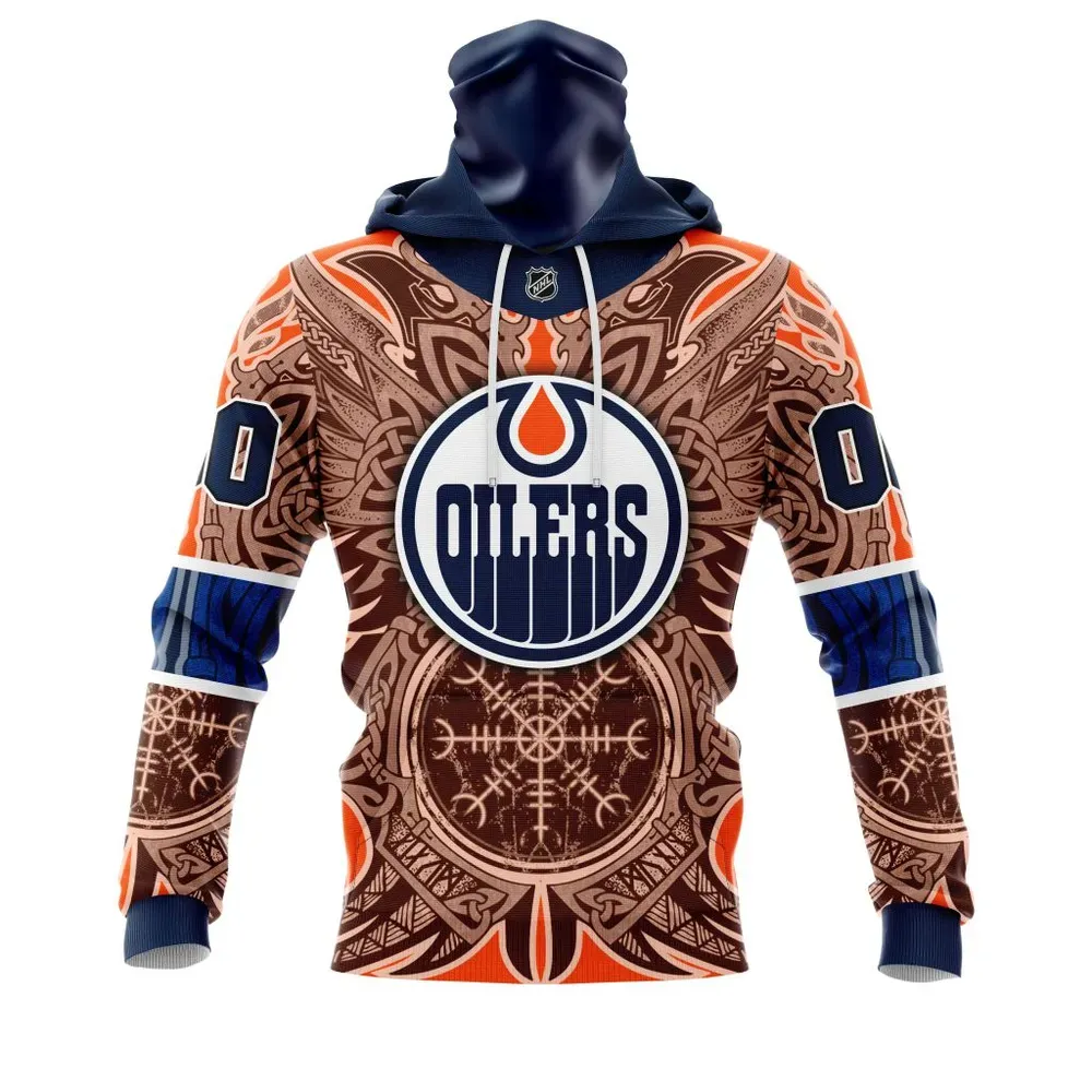 Edmonton Oilers | Specialized Norse Viking Symbols St2201 Mask Hoodie