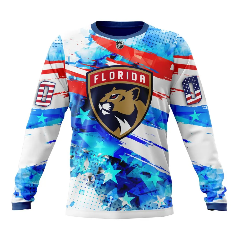 Florida Panthers | Special Concept For Independence Day St2201 Long Sleeved Sweatshirt 