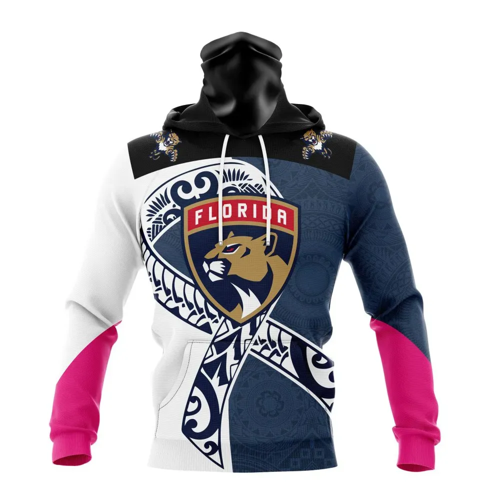 Florida Panthers Specialized Samoa Fights Cancer Jersey Mask Hoodie