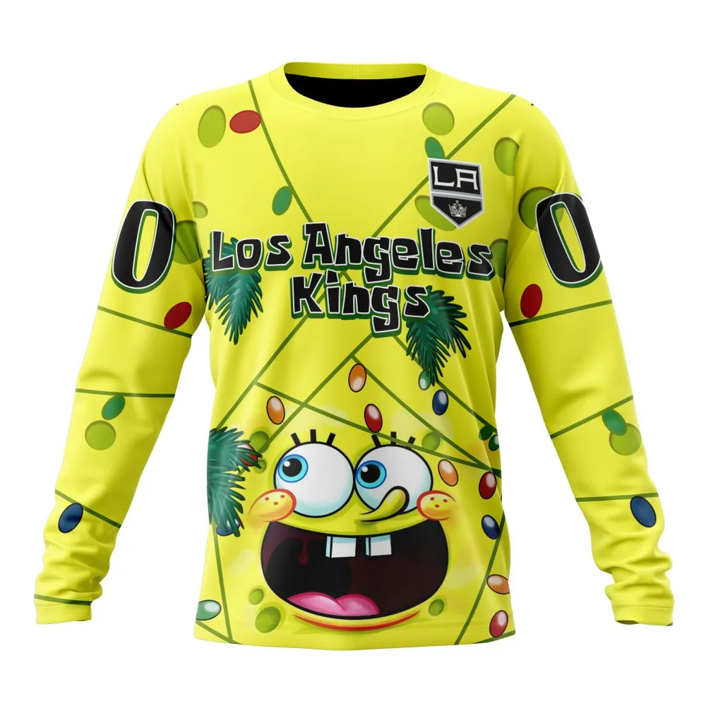 Los Angeles Kings | Specialized Jersey With Spongebob V0122 Long Sleeved Sweatshirt 