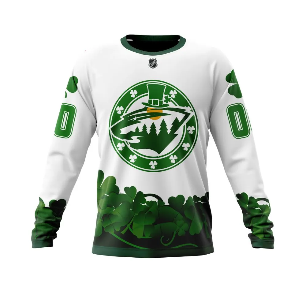 Minnesota Wild | Happy St.Patrick Days Jersey V0522 Long Sleeved Sweatshirt 