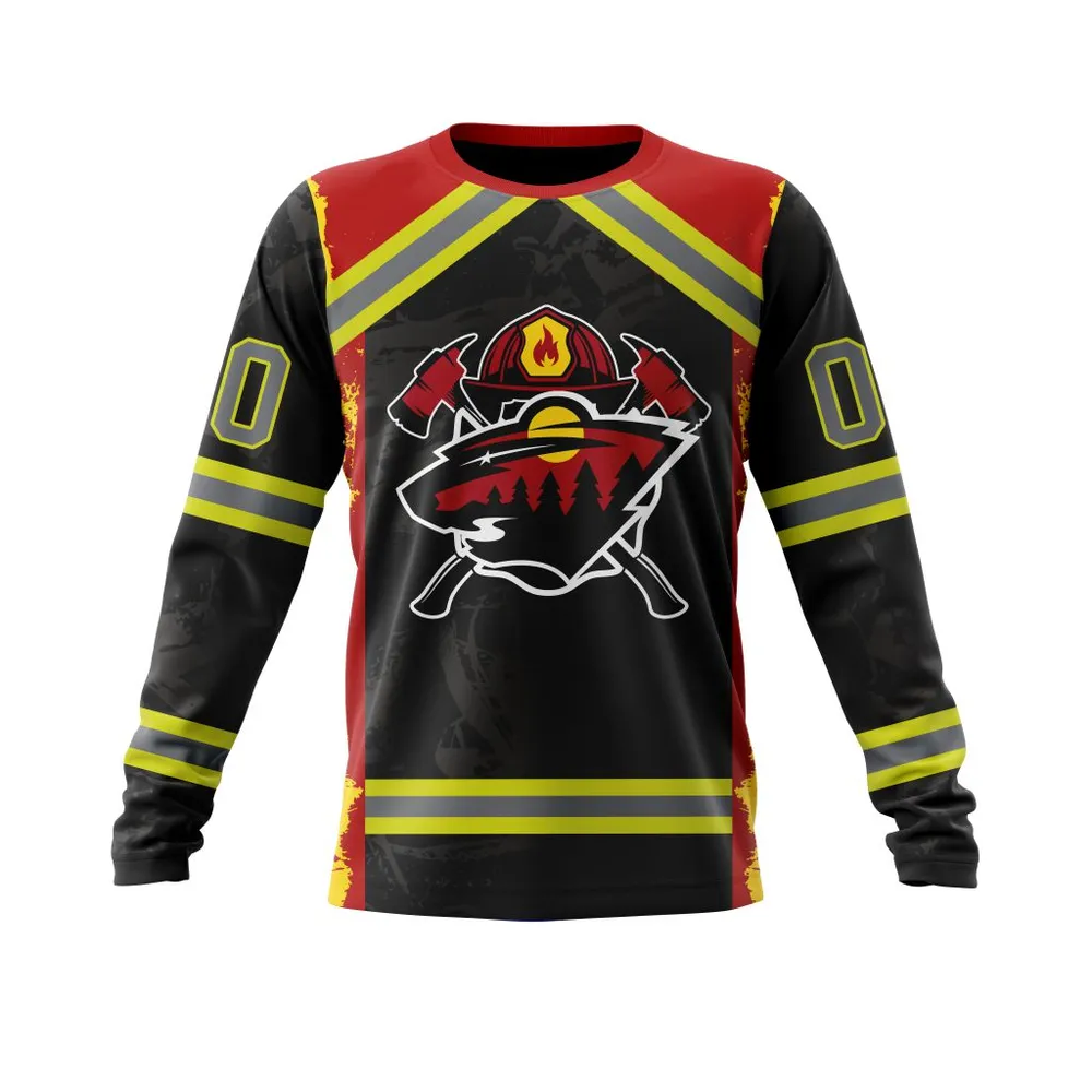 Minnesota Wild | Honnor Firefighter V0322 Long Sleeved Sweatshirt 