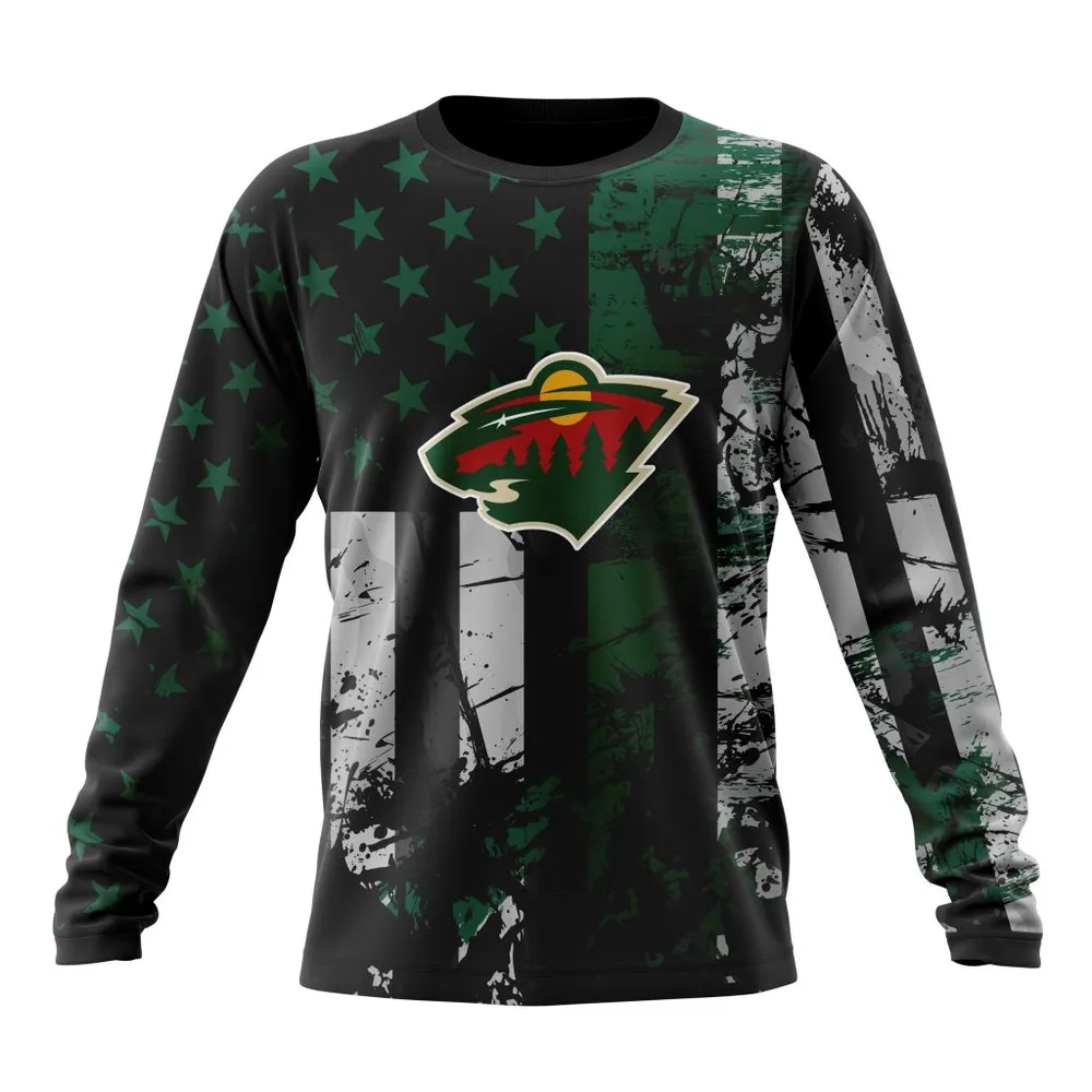 Minnesota Wild | Specialized Jersey For America Long Sleeved Sweatshirt 