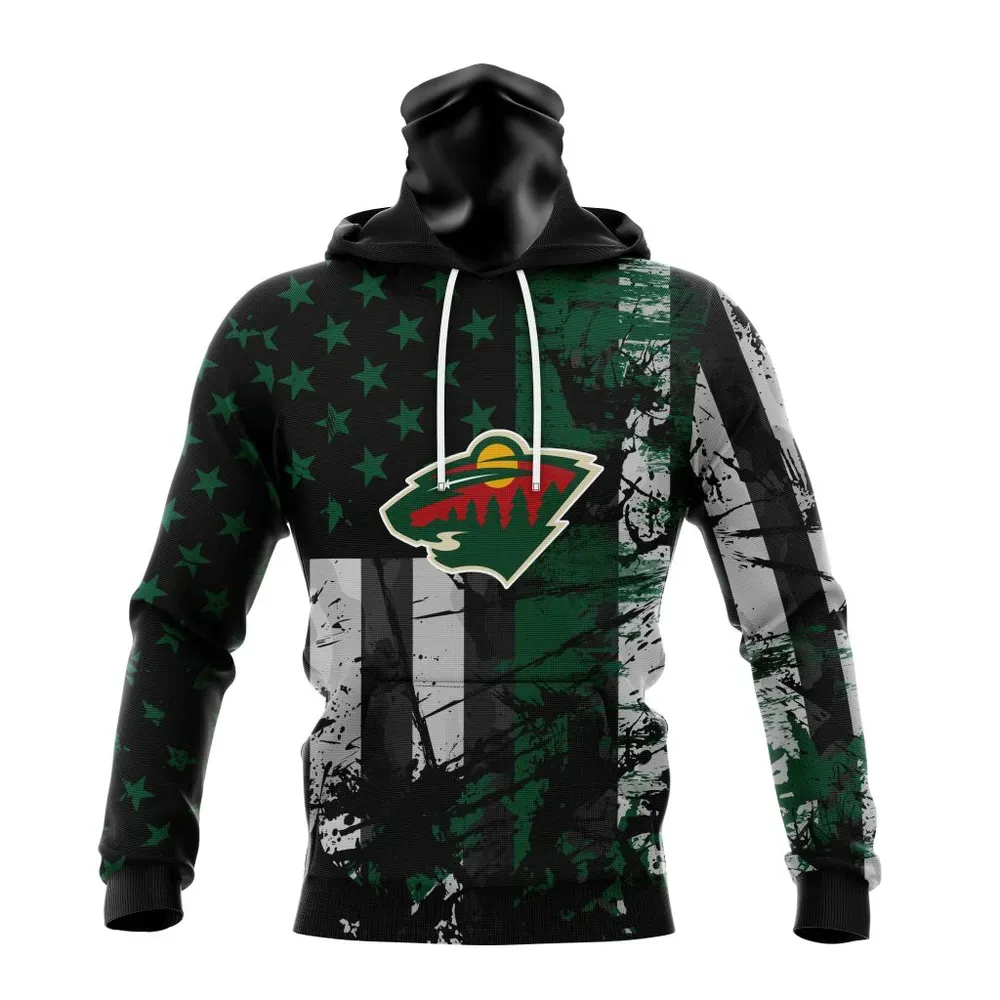 Minnesota Wild | Specialized Jersey For America Mask Hoodie