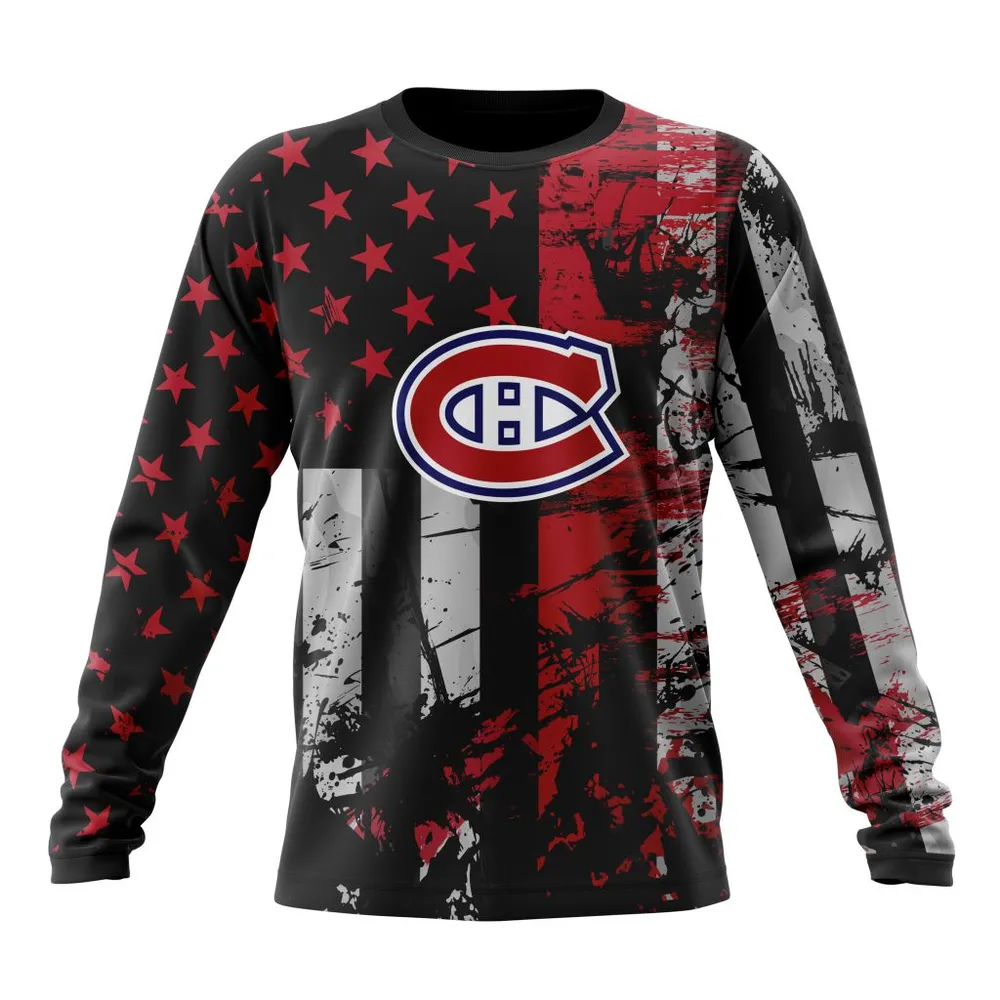 Montreal Canadiens Specialized Jersey For America Long Sleeved Sweatshirt 